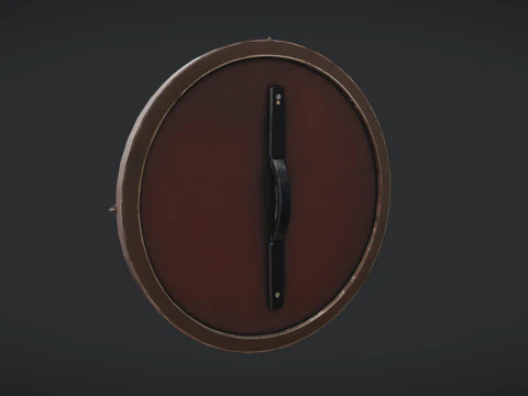 Round medieval shield 3D Model
