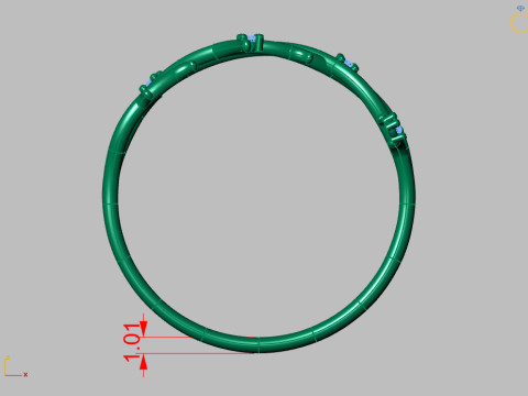 His and her rings matching rings 3D 模型