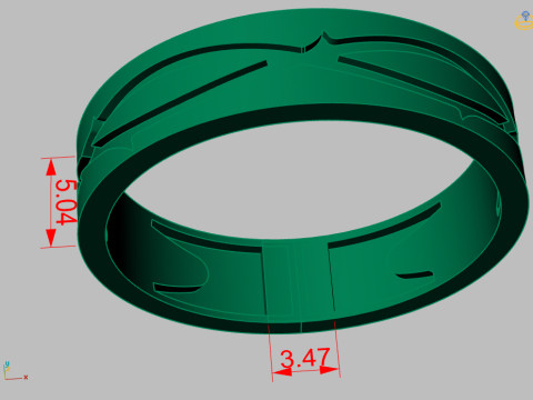 His and her rings matching rings 3D 模型