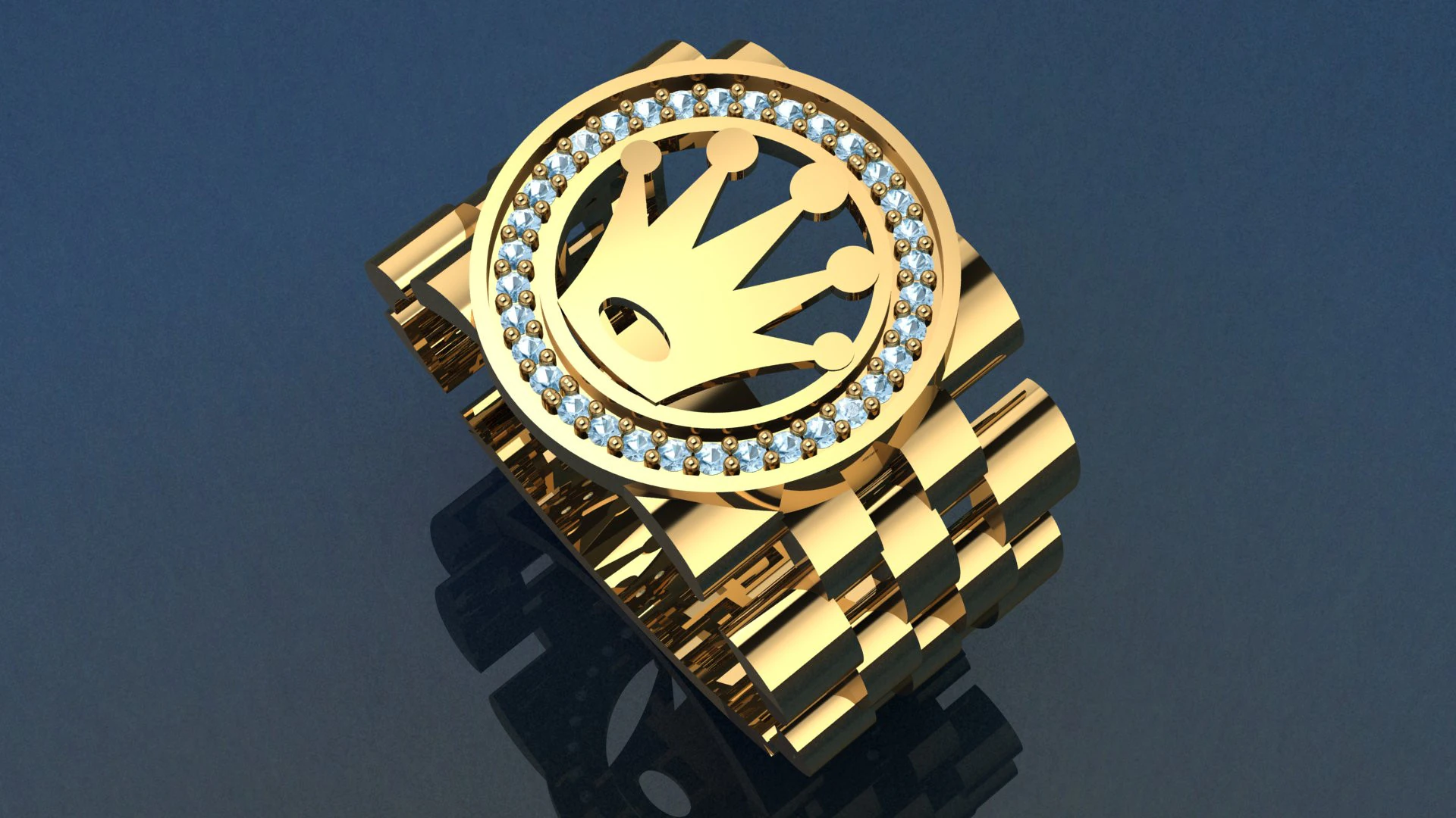 Cartie inspired ring - 3D printable - jewelry model 3D Model .c4d .max .obj .3ds .fbx .stl .blend 