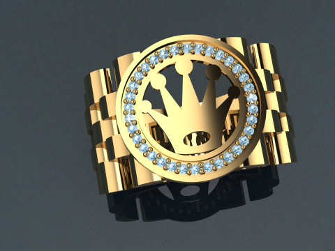Cartie inspired ring - 3D printable - jewelry model 3D Model