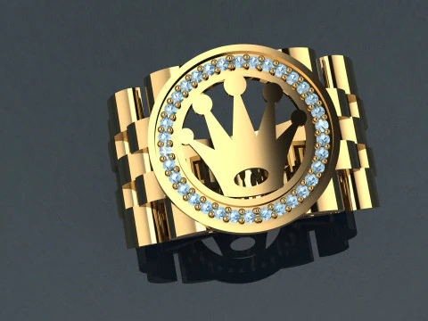 Cartie inspired ring - 3D printable - jewelry model 3D Model