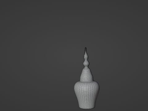 Ceramic Vase Traditional Turkish and Chinese Tiles Low-poly 3D मॉडल