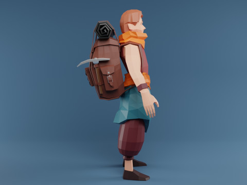 Low Poly Stylized Game Character Low-poly Model 3D