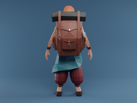 Low Poly Stylized Game Character Low-poly Model 3D