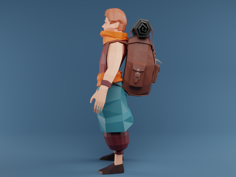 Low Poly Stylized Game Character Low-poly Model 3D