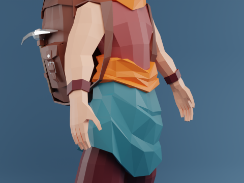 Low Poly Stylized Game Character Low-poly Model 3D