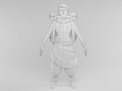 Low Poly Stylized Game Character Low-poly Model 3D