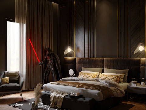 Master Bedroom Design Luxury 3D Model