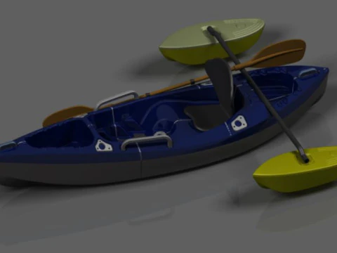 Design moderno del kayak: modello CAD 3D pronto per la produzione Modello 3D