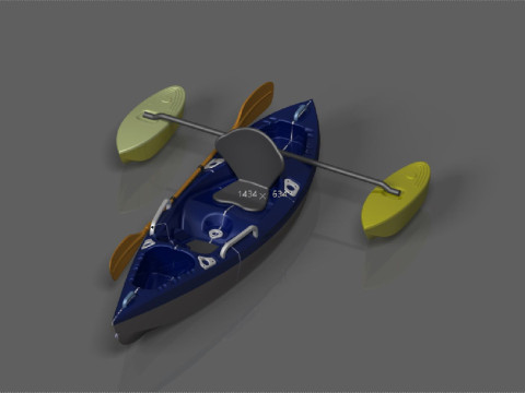 Modern Kayak Design - 3D CAD Model Ready for Production Modelo 3D