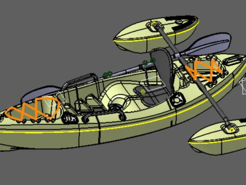 Modern Kayak Design - 3D CAD Model Ready for Production 3D Model