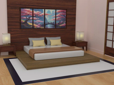 Pack with 6 separate isometric environments 3D Model