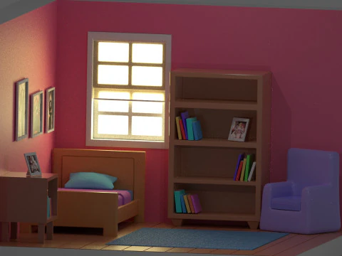 Pack with 6 separate isometric environments 3D Model