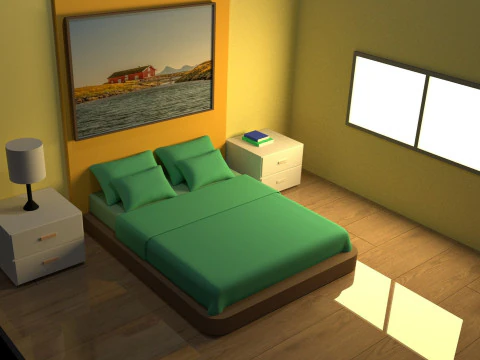 Pack with 6 separate isometric environments 3D Model