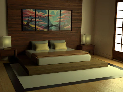 Pack with 6 separate isometric environments 3D Model