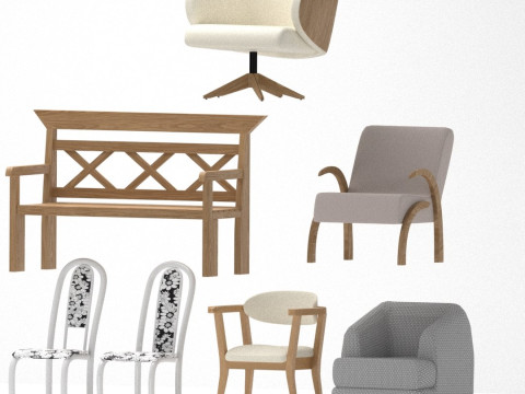 Chairs Collection 3D Модель