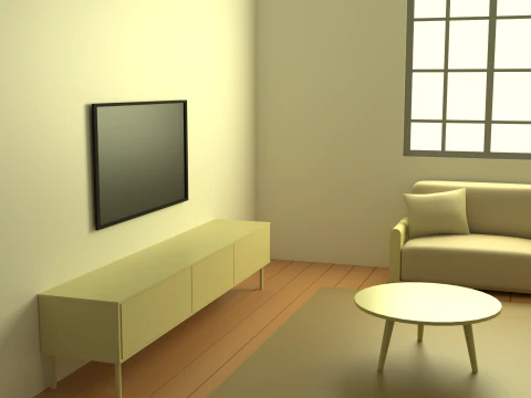 Living Room 3d Isometric 3D Model