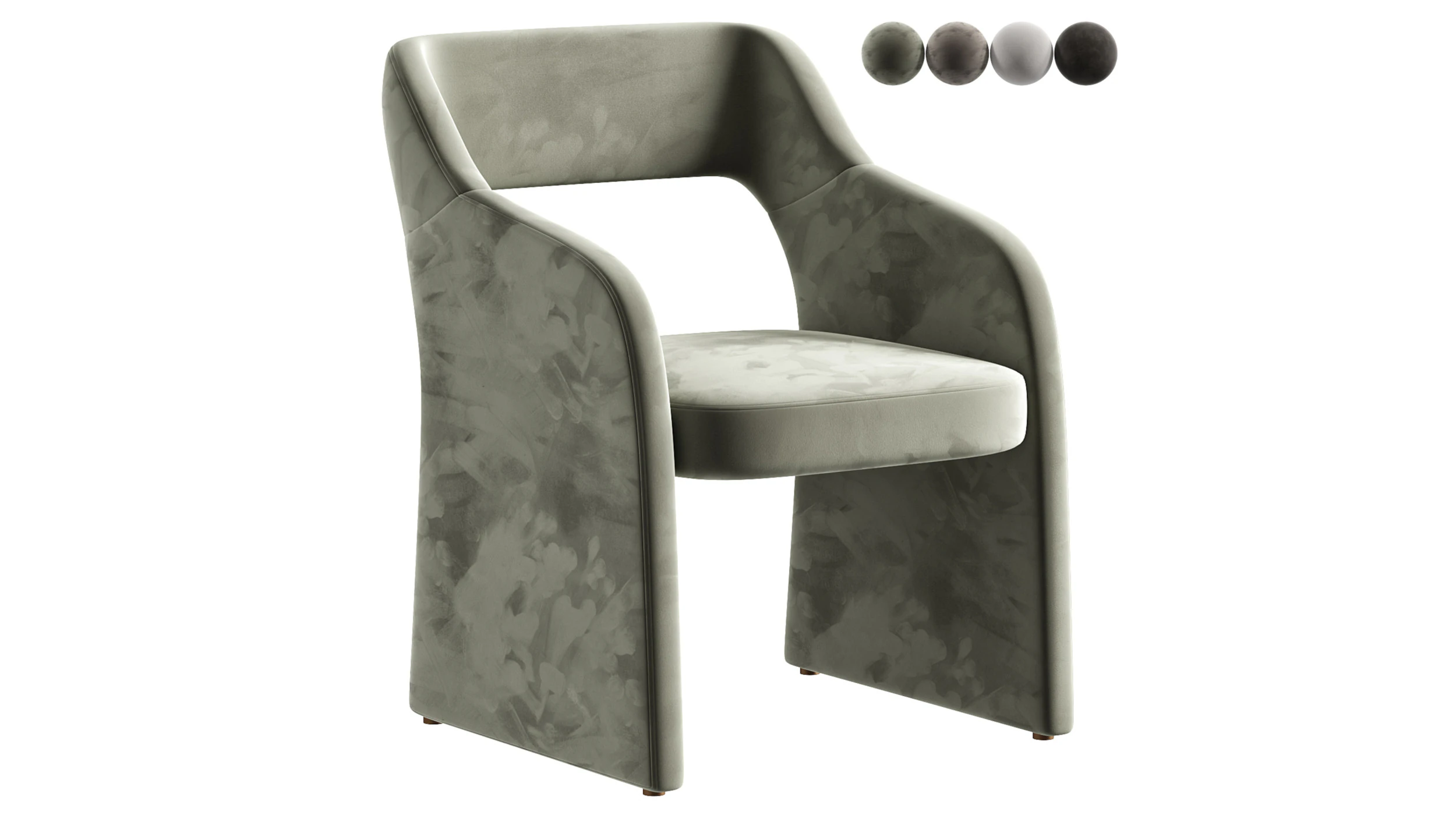 Parker Dining Chair 3D Model .c4d .max .obj .3ds .fbx .stl .blend 