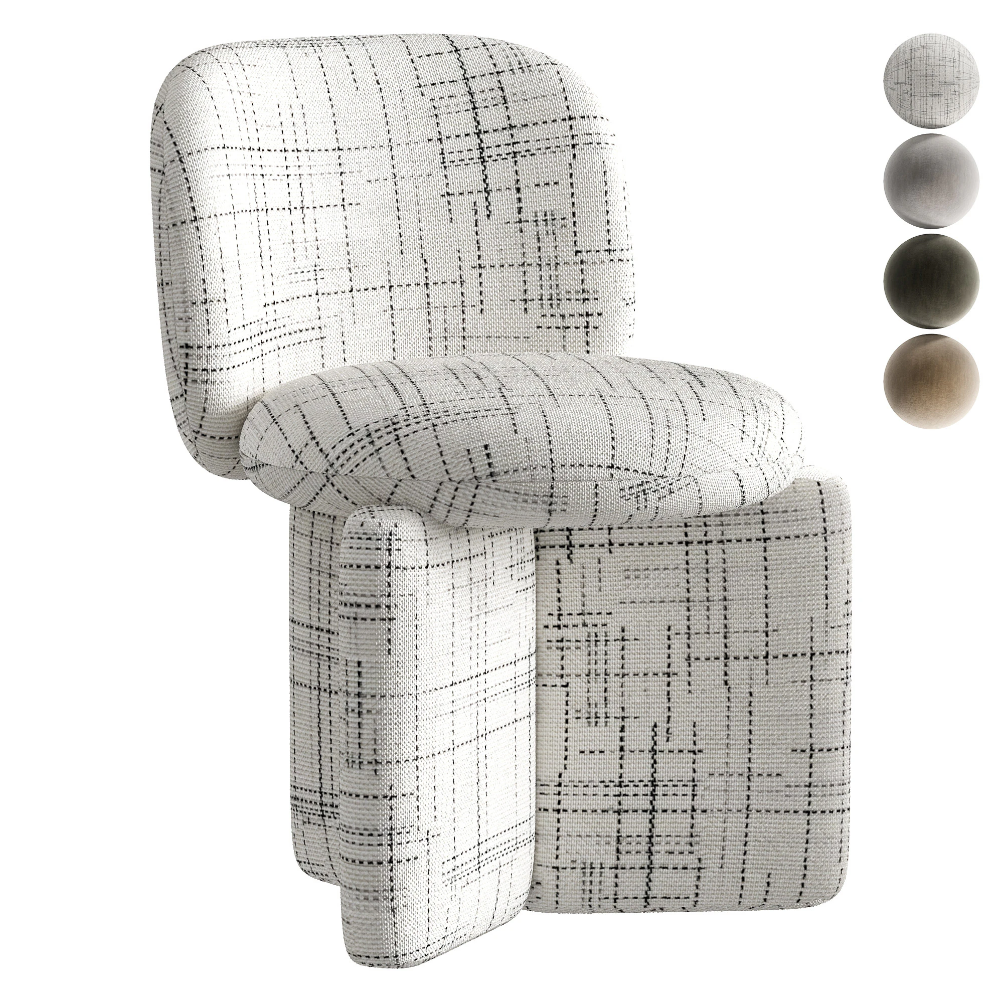 Kesse Chair 3D Model .c4d .max .obj .3ds .fbx .stl .blend 