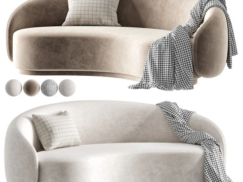 Sof&aacute; curvo Modelo 3D