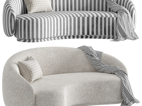 Zakrzywiona sofa Model 3D