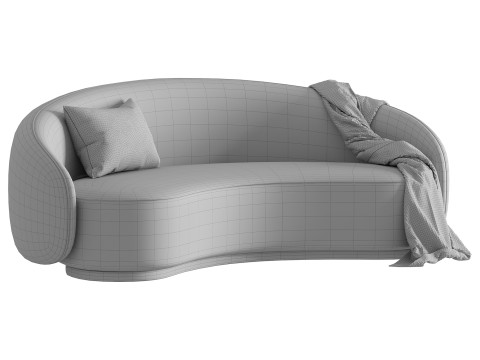 Zakrzywiona sofa Model 3D