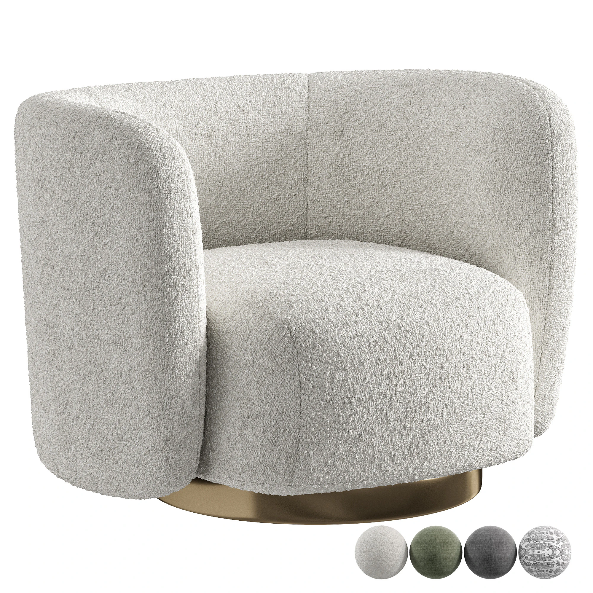 Lucca Armchair 3D Model .c4d .max .obj .3ds .fbx .stl .blend