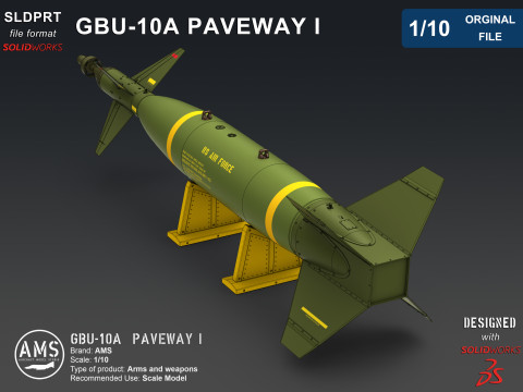 GBU-10A Paveway I - Orginal File 3D मॉडल