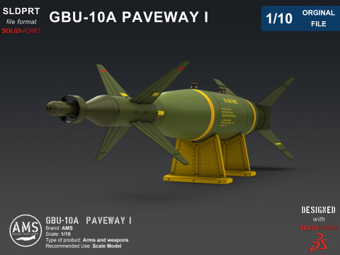 GBU-10A Paveway I - Orginal File 3D मॉडल