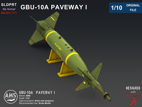 GBU-10A Paveway I - Orginal File 3D मॉडल