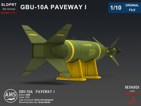 GBU-10A Paveway I - Orginal File 3D मॉडल