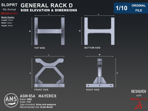 AGM-65A Maverick - Orginal File 3D Model