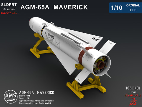 AGM-65A Maverick - Orginal File 3D Model