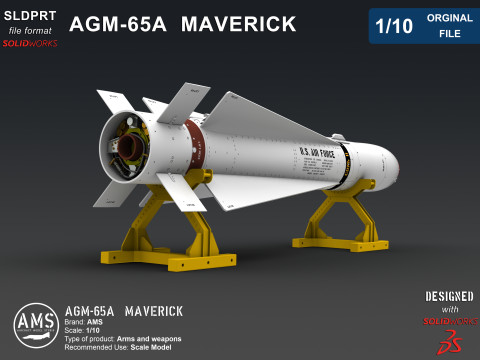 AGM-65A Maverick - Orginal File 3D Model