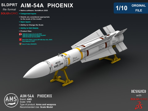 AIM-54A Phoenix - Orginal File Modèle 3D