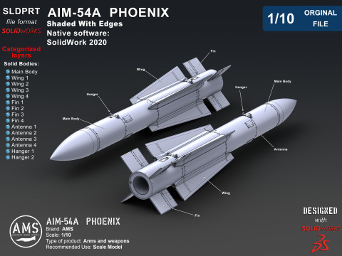 AIM-54A Phoenix - Orginal File Modèle 3D