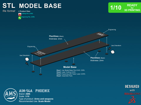 AIM-54A Phoenix - Scale 1-10 3Dプリントモデル