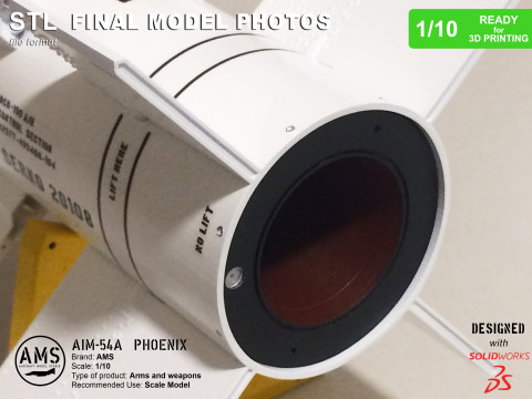 AIM-54A Phoenix - Scale 1-10 3Dプリントモデル
