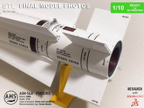 AIM-54A Phoenix - Scale 1-10 3Dプリントモデル