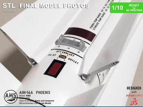 AIM-54A Phoenix - Scale 1-10 3Dプリントモデル