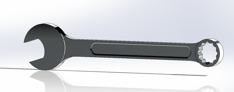 Wrench 3D Print Model .c4d .max .obj .3ds .fbx .stl .blend 