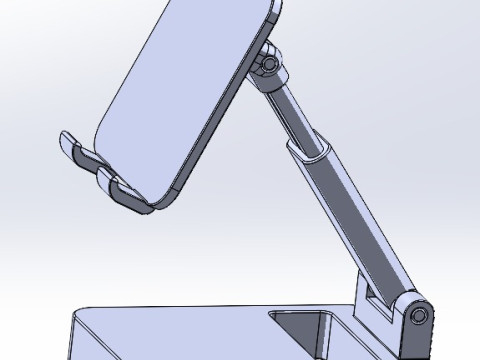 Foldable hinged and extendable cell phone holder Modèles 3D en vedette