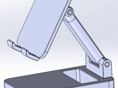Foldable and hinged cell phone holder 3D 프린트 모델