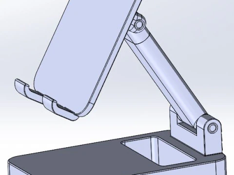 Foldable and hinged cell phone holder 3D Print Model