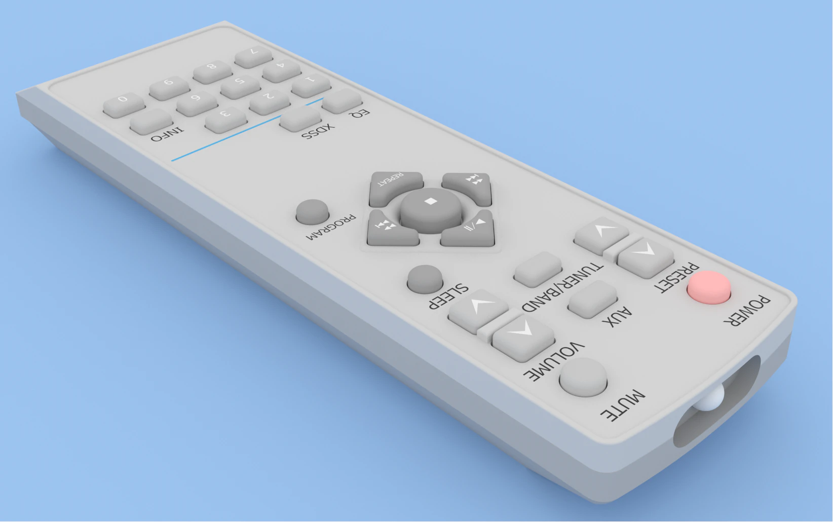 Remote controller 3D Model .c4d .max .obj .3ds .fbx .stl .blend 