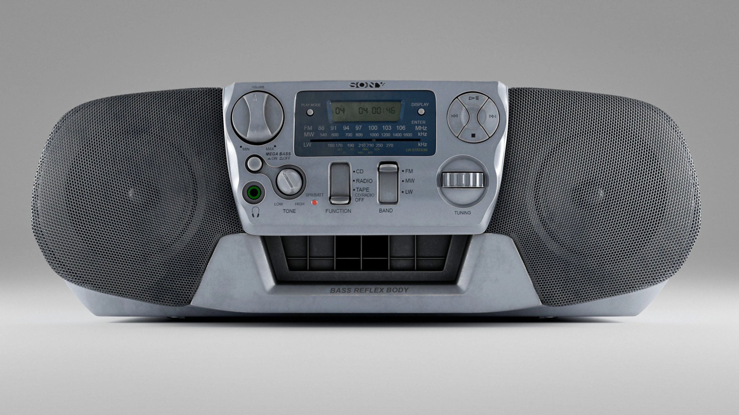 Sony CFD-V31L Cd Radio Cassette-Corder Vintage Condition 3D Model .c4d .max .obj .3ds .fbx .stl .blend 