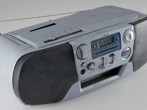 Sony CFD-V31L Cd Radio Cassette-Corder Vintage Condition 3D Model