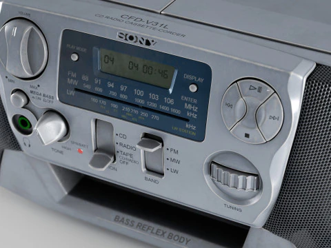 Sony CFD-V31L Cd Radio Cassette-Corder Vintage Condition 3D Model