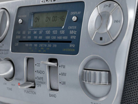 Sony CFD-V31L Cd Radio Cassette-Corder Vintage Condition 3D Model